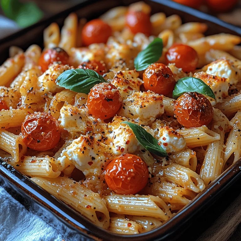 Baked Feta Pasta Delight: A Culinary Revolution close up showing texture and detail