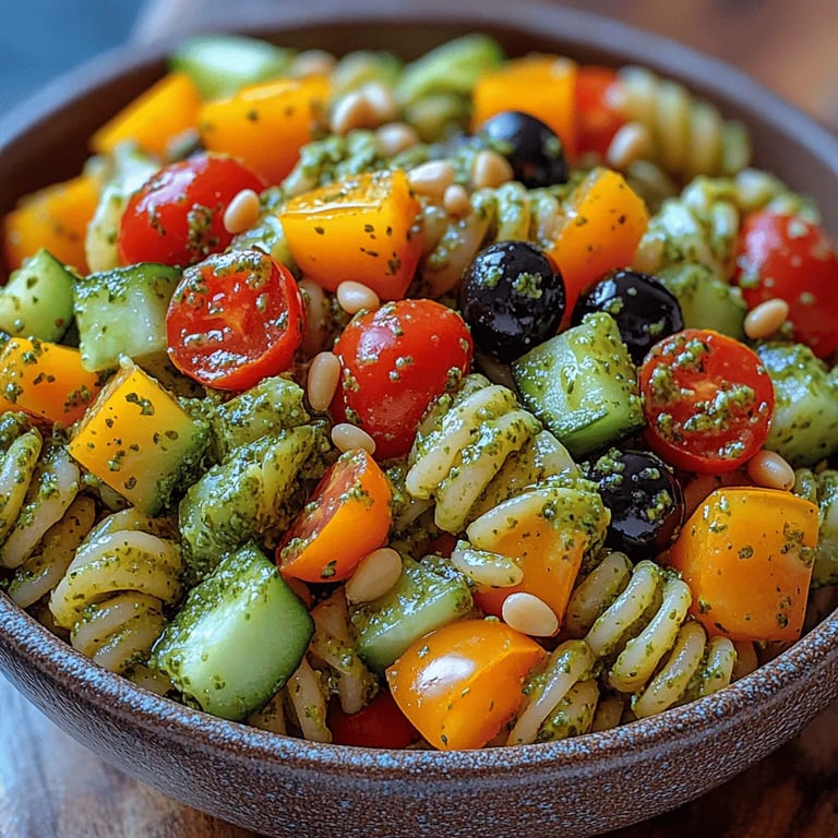 Refreshing Basil Pesto Pasta Salad Recipe