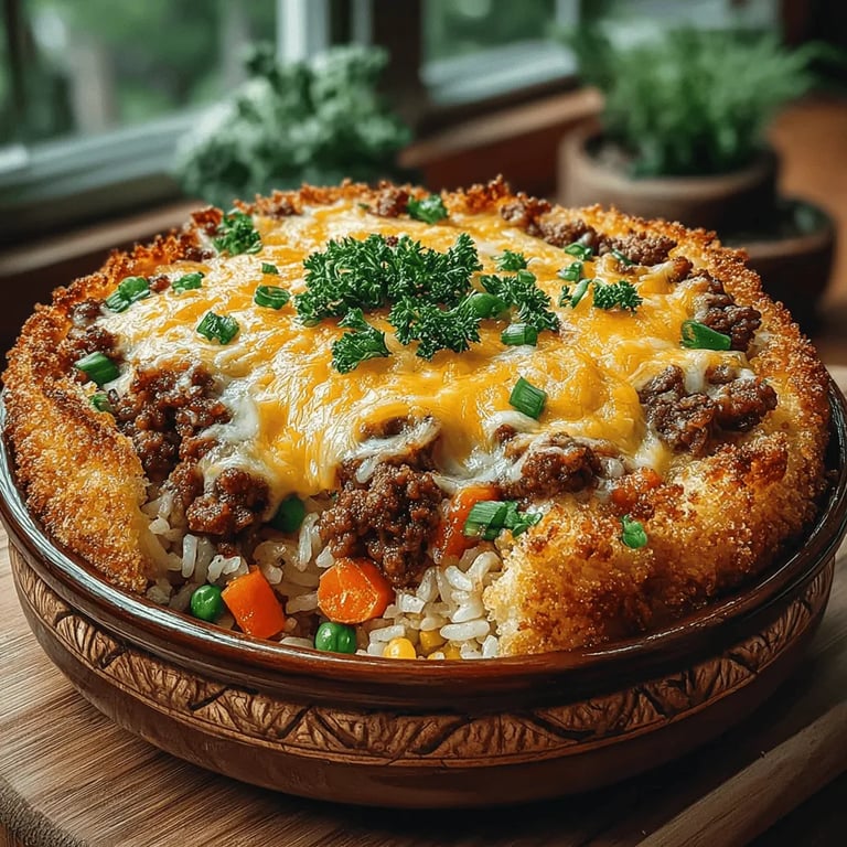 Cozy Comfort Turkey & Rice Casserole: A Heartwarming Recipe for Any Occasion close up showing texture and detail