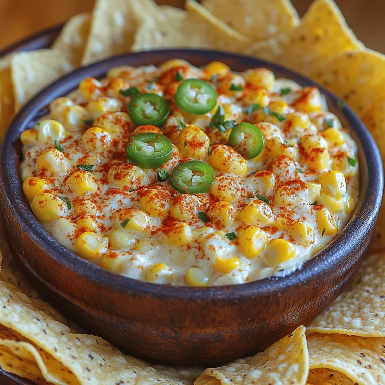 Spicy Creamy Jalapeño Corn Dip