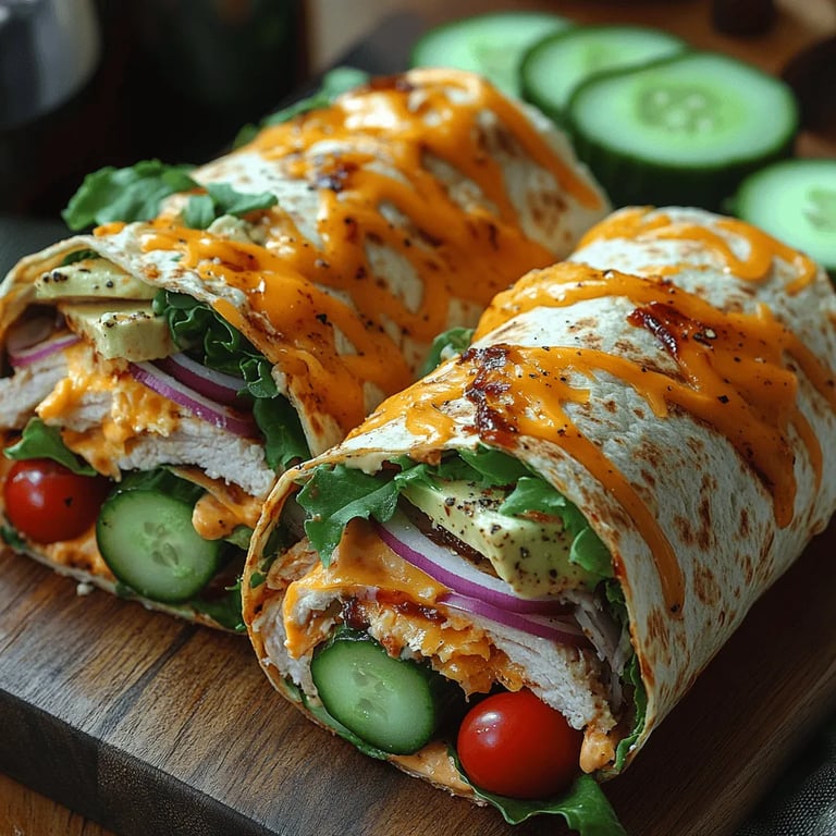 BBQ Ranch Turkey Wraps: A Flavorful and Nutritious Delight close up showing texture and detail
