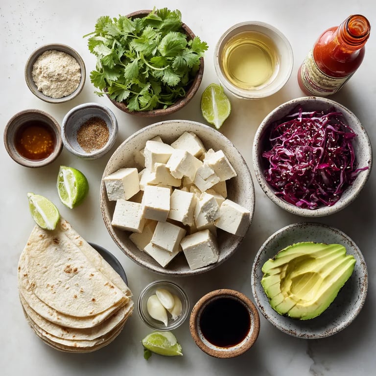Air Fryer Honey Sriracha Tofu Tacos