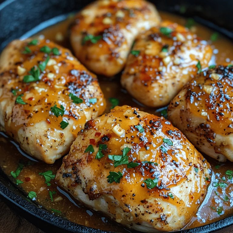Apricot Glazed Baked Chicken: A Delicious Fusion of Sweet and Savory close up showing texture and detail