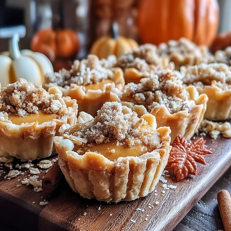 Pumpkin Pie Streusel Cups close up showing texture and detail