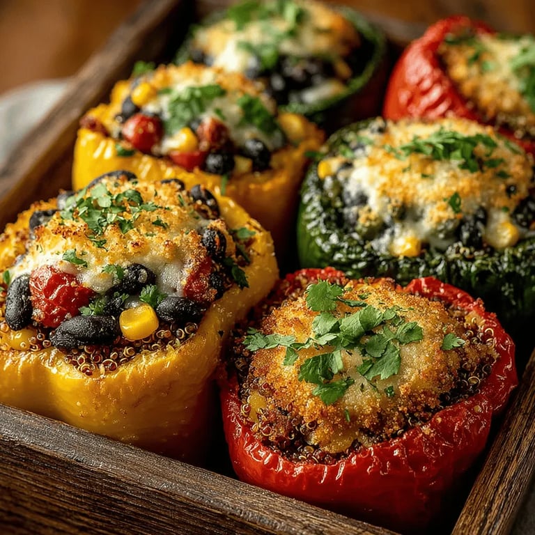 Hearty Vegetable and Quinoa Stuffed Peppers: Recipe Completion