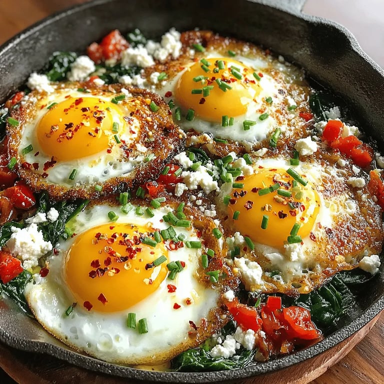 Feta Fried Eggs Remix with a Zesty Twist