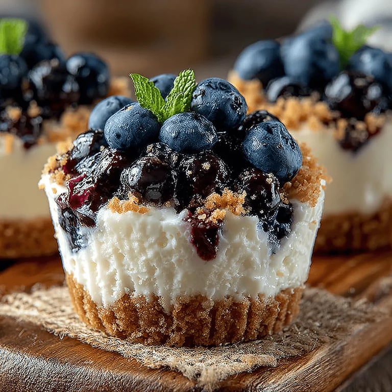 No-Bake Blueberry Cheesecake Bombs: A Sweet Delight close up showing texture and detail
