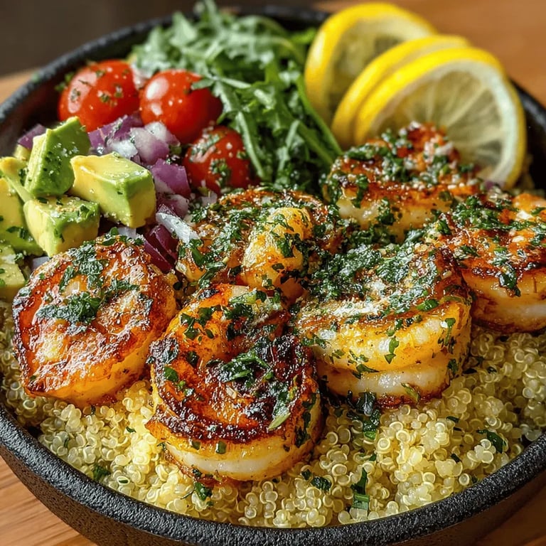 Zesty Lemon Herb Shrimp & Quinoa Bowl Recipe