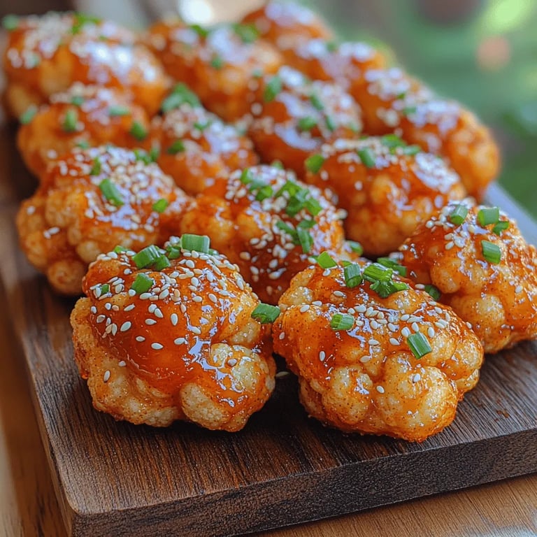 Fiery Sriracha Cauliflower Bites: A Spicy Delight