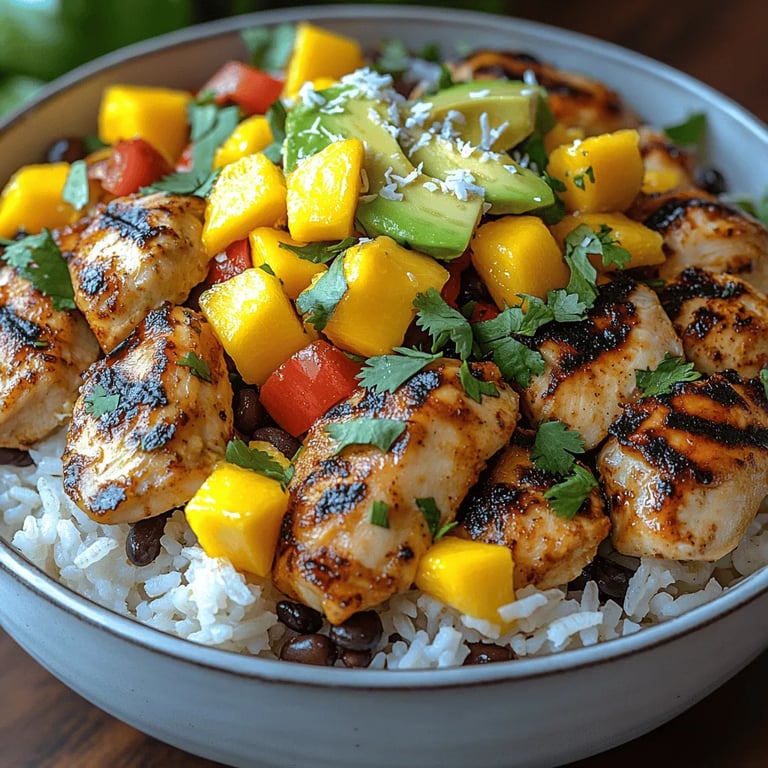 Tropical Chicken Rice Bowl: A Flavorful Journey to the Tropics