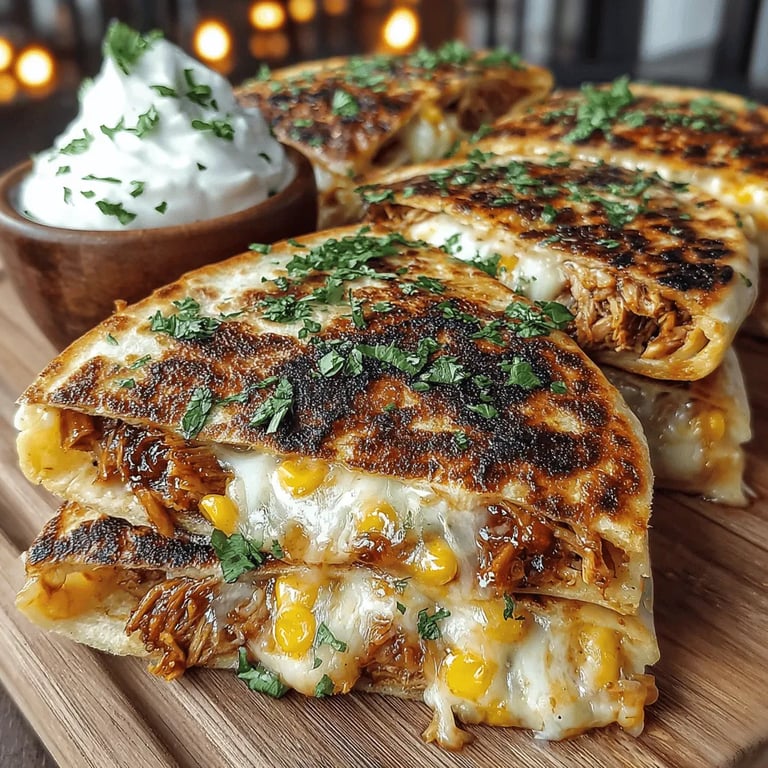 Smoky Grilled BBQ Chicken Qesadillas