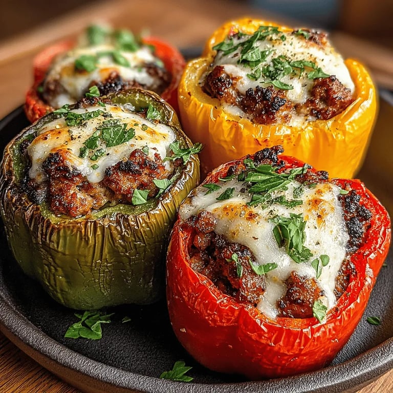 Sizzling Sausage & Peppers Stuffed Bell Peppers: A Hearty and Flavorful Delight