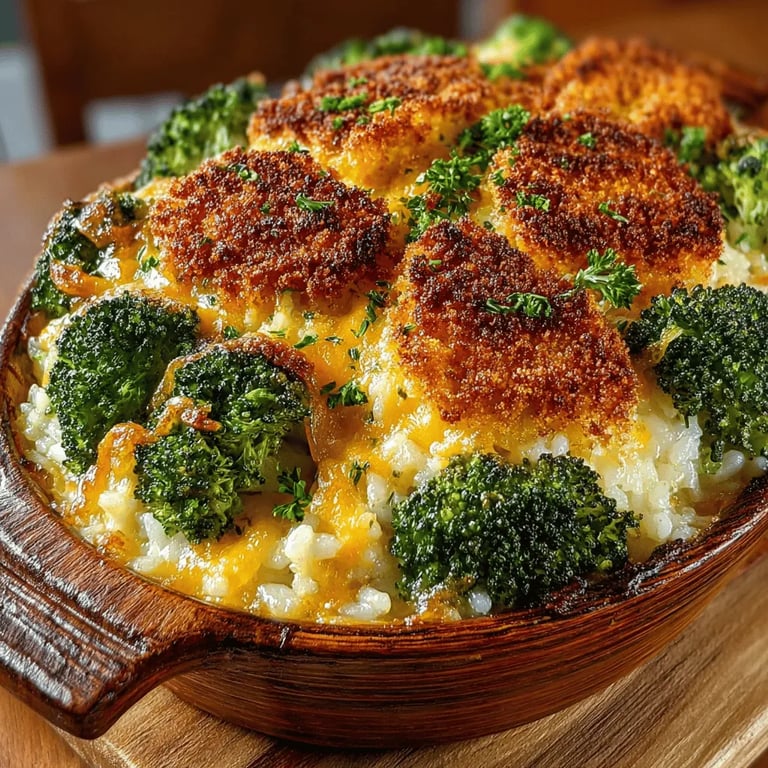 Cozy Cheesy Broccoli and Rice Casserole