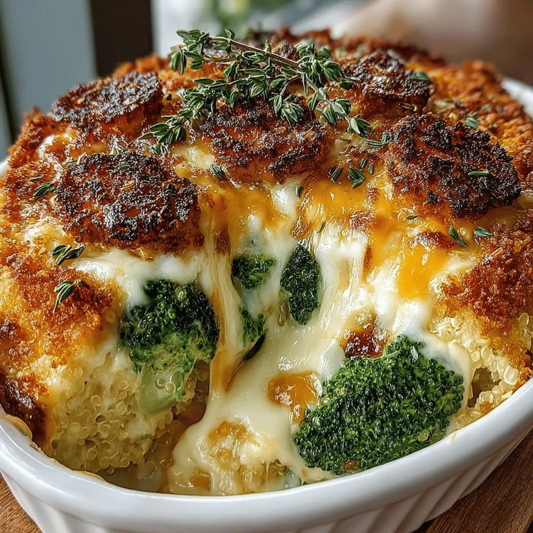 Cheesy Broccoli Bliss Quinoa Casserole Recipe