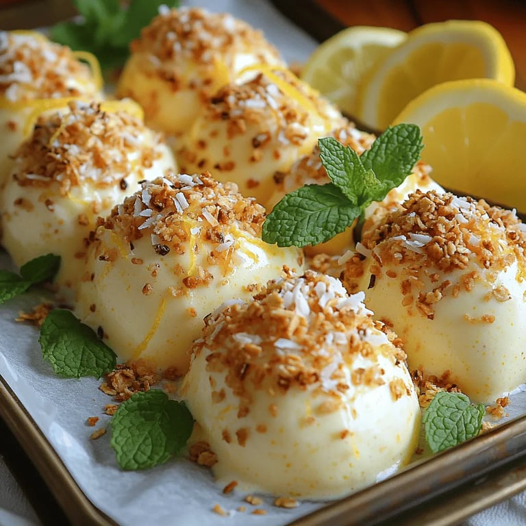 Frozen Yogurt Lemon Crunch Drops Recipe