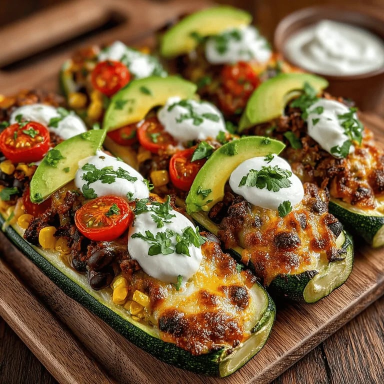 Zesty Zucchini Nacho Boats: An Irresistible Healthy Snack close up showing texture and detail