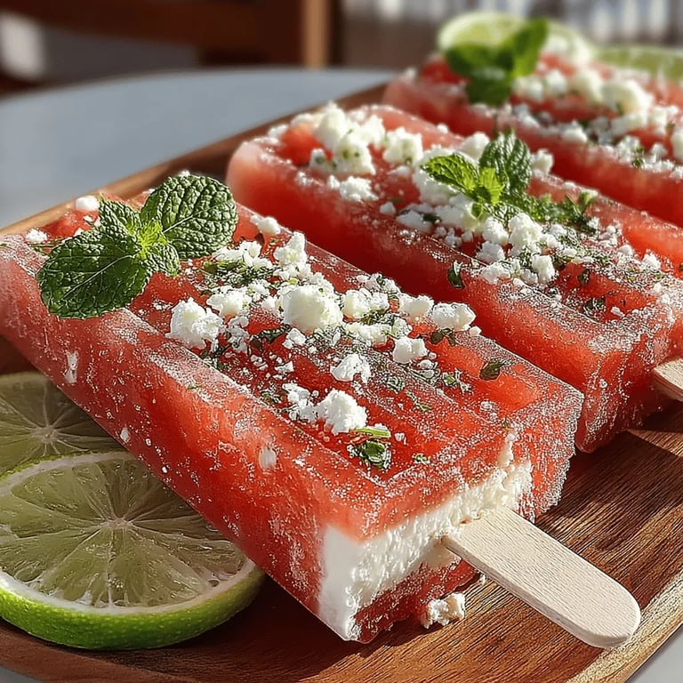 Refreshing Creamy Watermelon Feta Pops: Step‑By‑Step Guide close up showing texture and detail