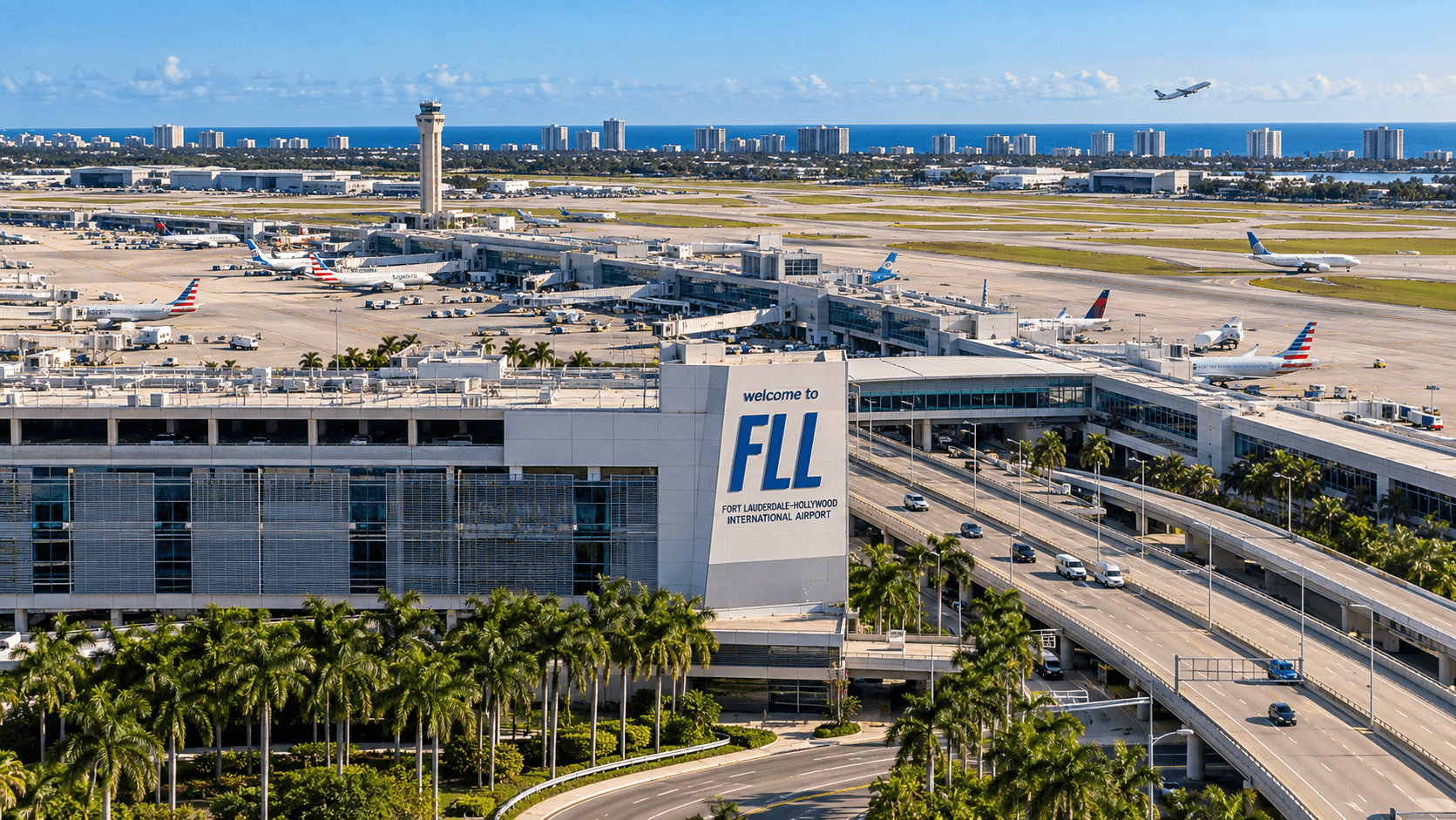 Private aircraft at Fort Lauderdale-Hollywood International Airport