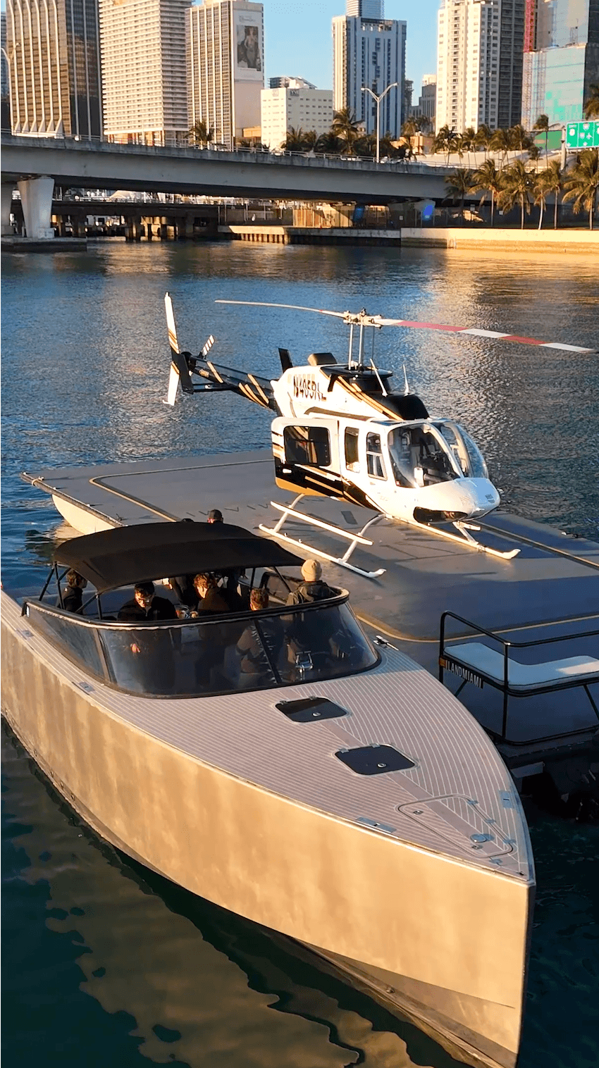 ilandmiami luxury miami helicopter water landing 46
