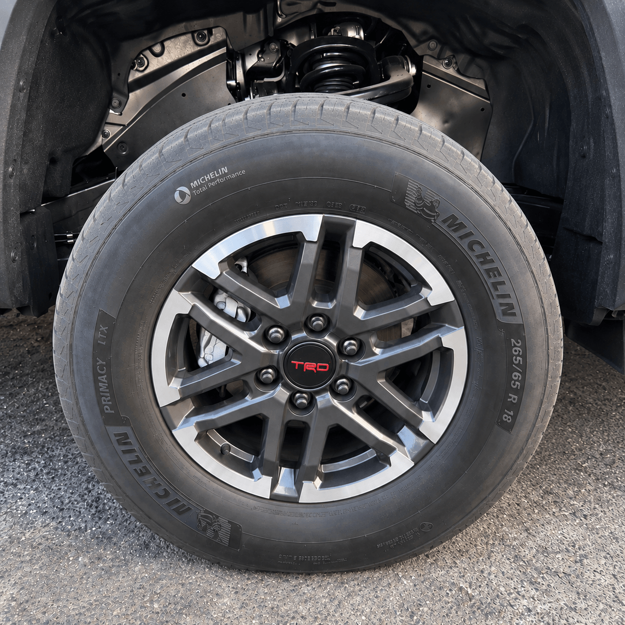Old tires before replacement