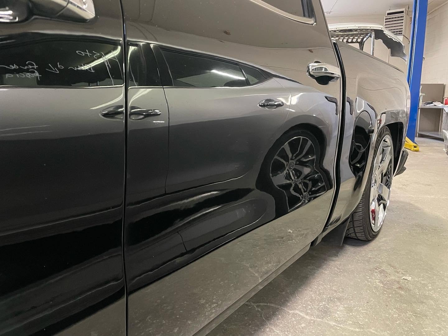 Black Car Side After at Carson Auto Body