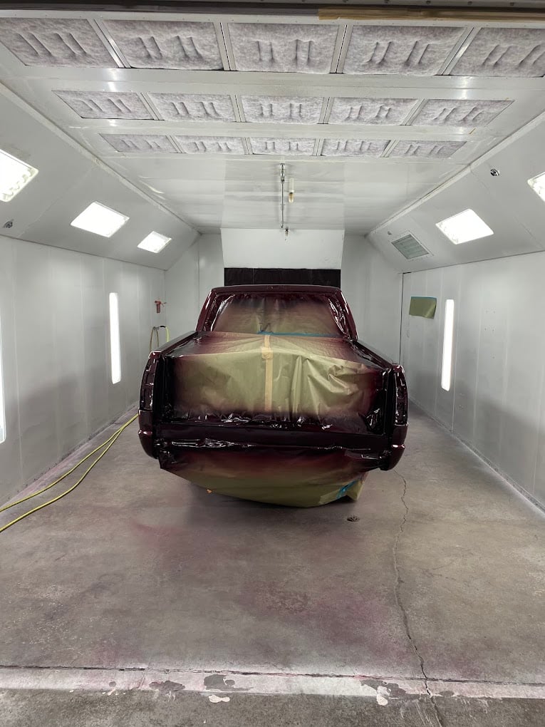 Car Being Painted 2 at Carson Auto Body