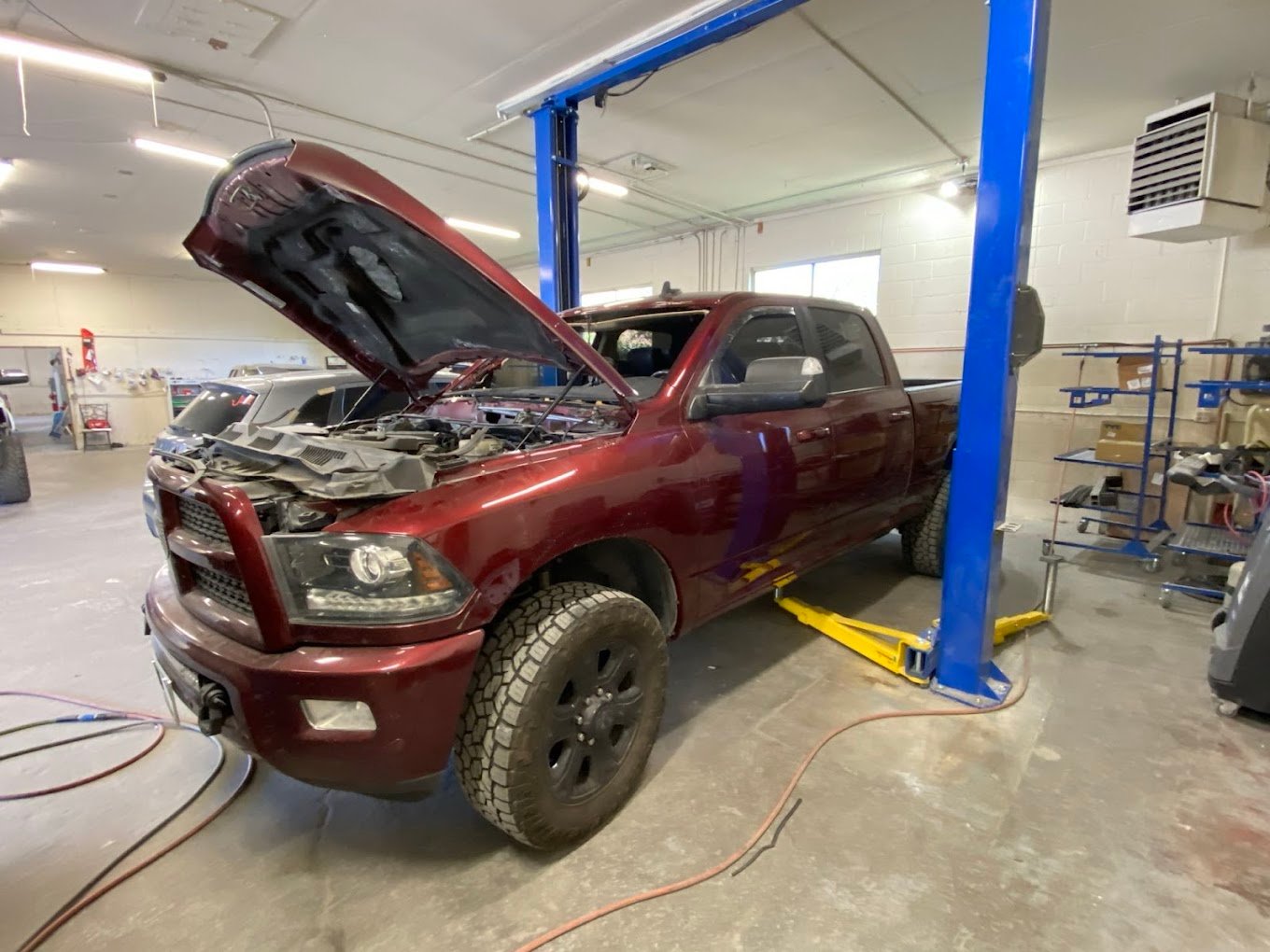 Car In Shop Being Fixed at Carson Auto Body