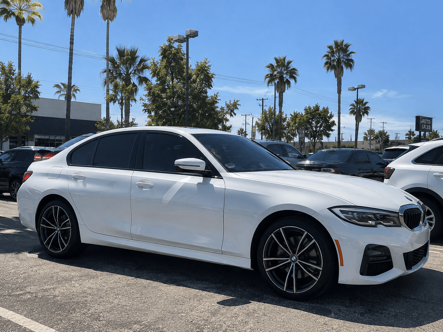 South Coast Shade project: white bmw