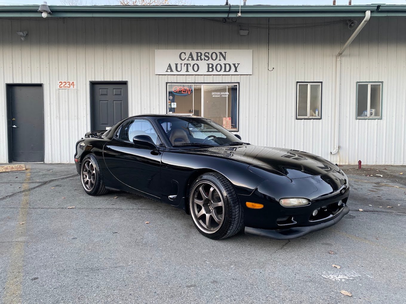 Finished vehicle outside Carson Auto Body