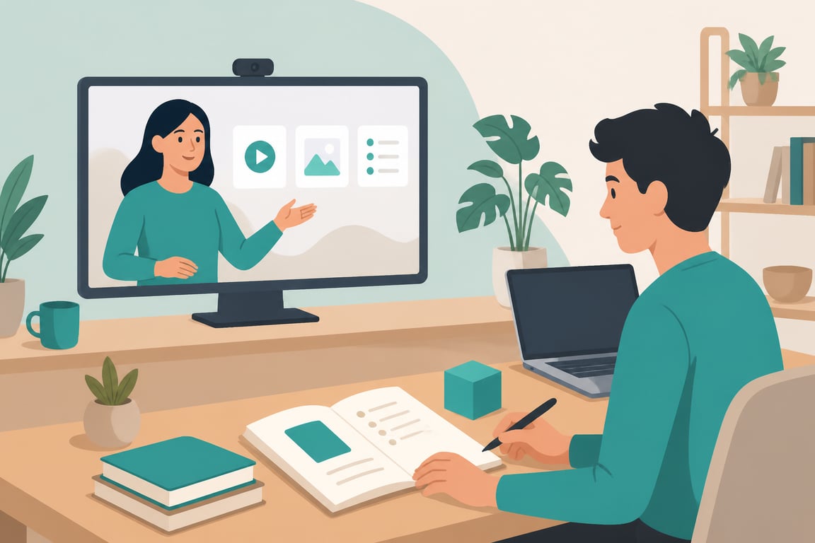 What should I include in an online course lesson?
