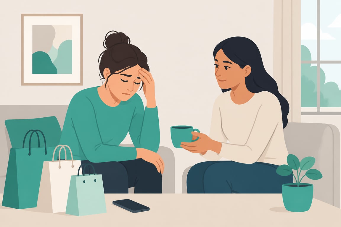 How can I stop shopping when I am stressed or upset?