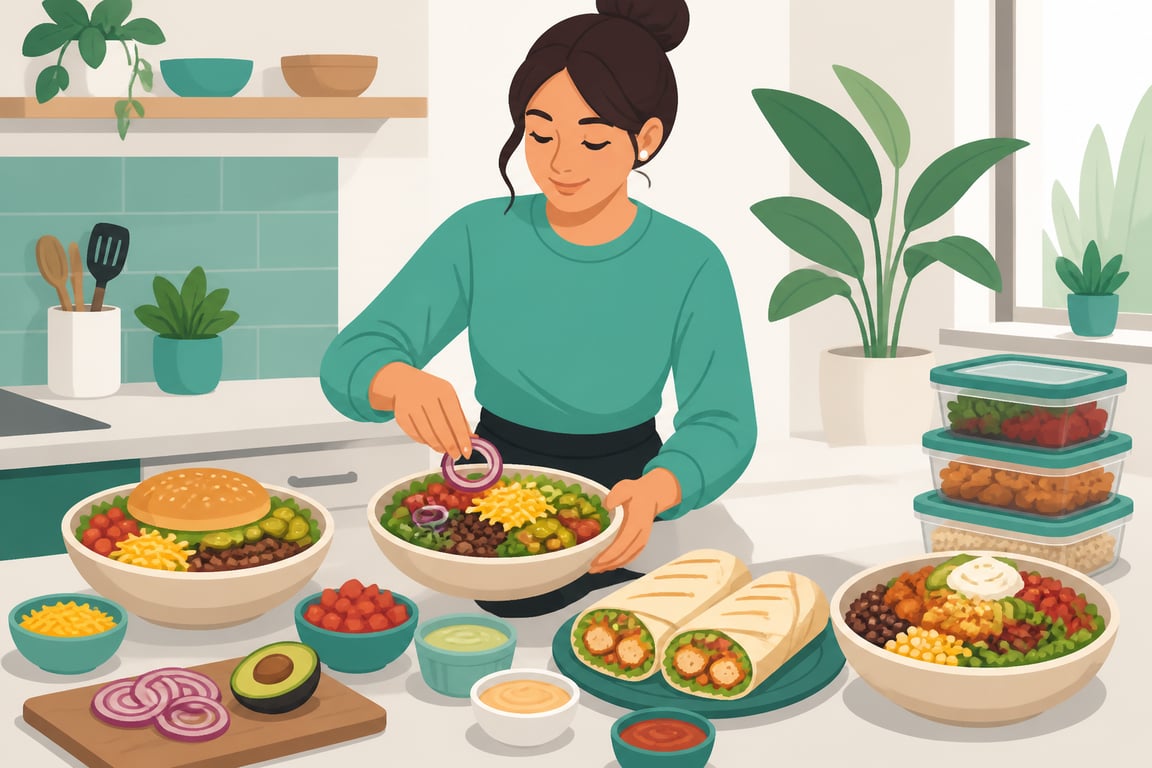 What are easy meal-prep recipes that satisfy fast-food cravings?