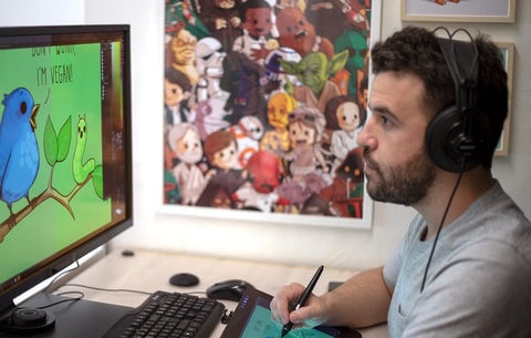 Naolito illustrations and workspace