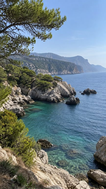 A vertical coastal landscape photograph with no people in the frame.