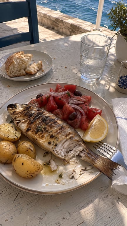 A vertical travel food photograph with no people in the frame.