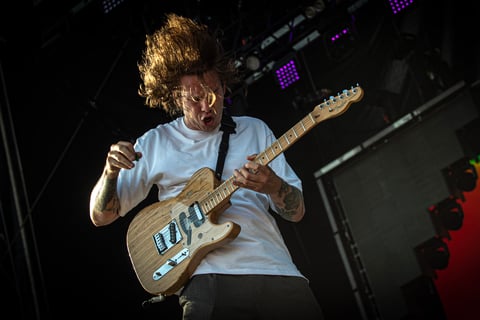 Frank Carter on stage at Horsens Prison, 25 JUN 2019