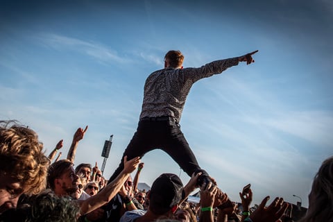 Frank Carter on stage at Horsens Prison, 25 JUN 2019