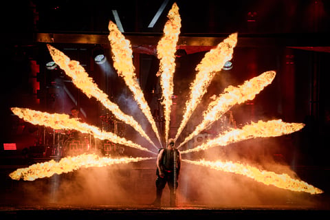 Rammstein on stage, 02 JUN 2023