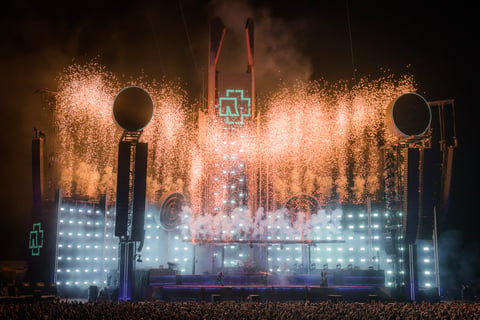 Rammstein on stage, 02 JUN 2023