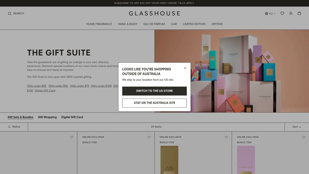 Glasshouse Fragrances (candles & diffusers)