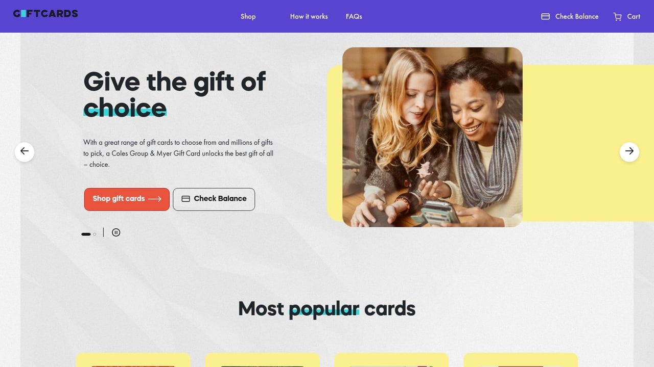 Coles Group & Myer Gift Card