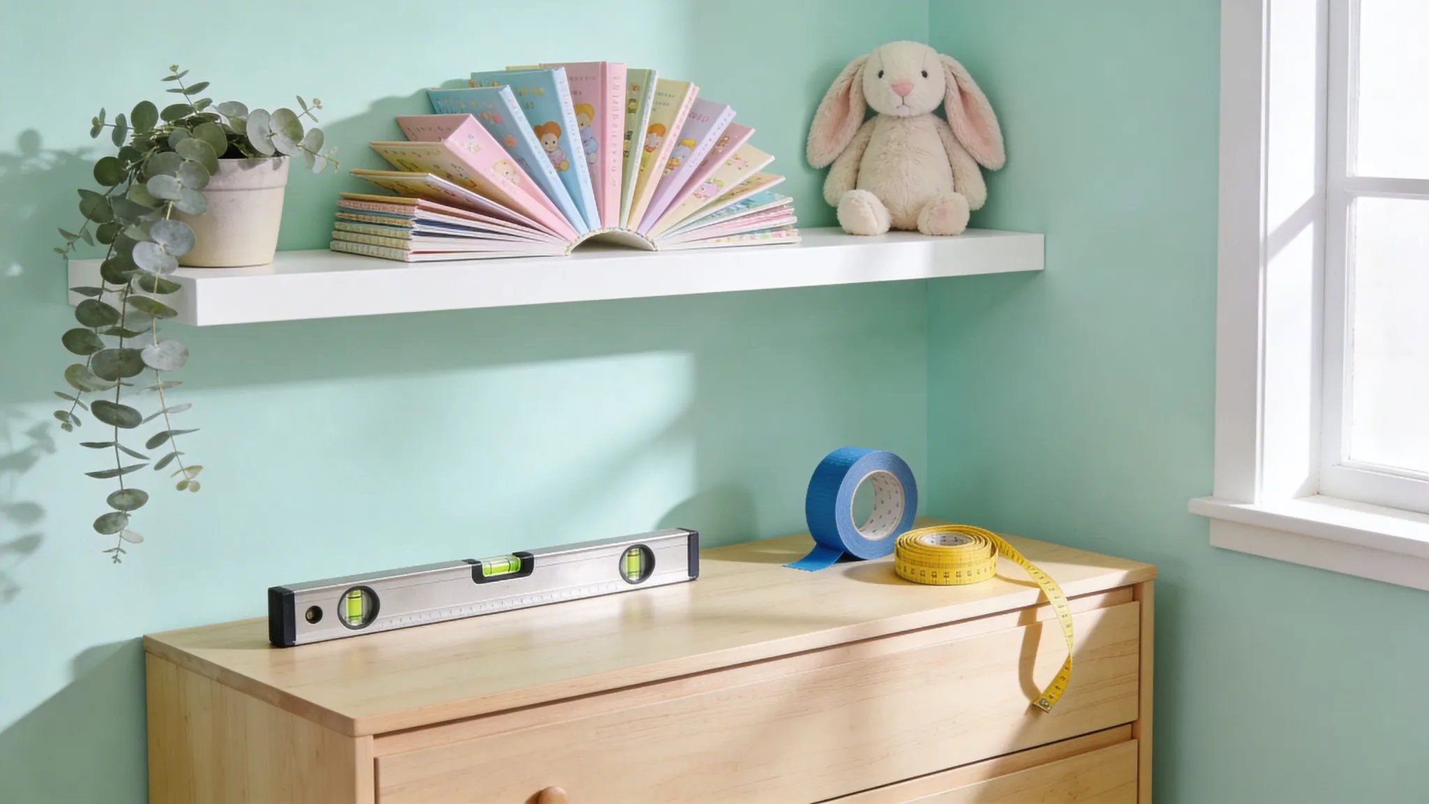 Cover Image for Wall Shelves for Nursery: Choose, Install & Style
