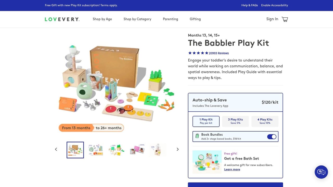 Lovevery The Babbler Play Kit (Months 13–15)