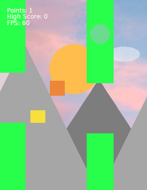 Image of the game Floppy Bird Remix being played.