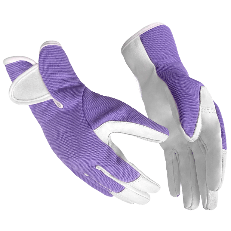Purple Yard Flex Gloves in use