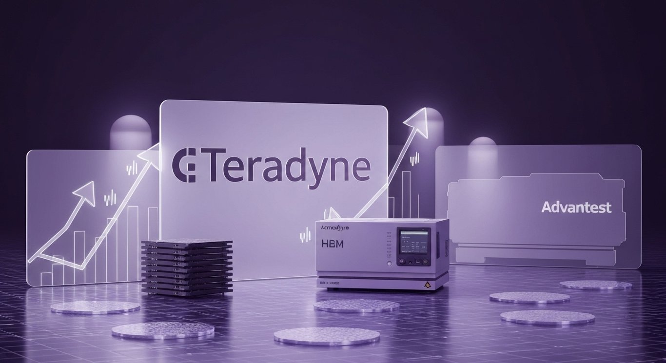 Teradyne AI semiconductor testing analysis with Magnum 7H for HBM, Q2 performance, Advantest competition, valuation insights