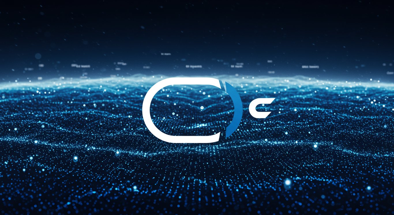 Oracle logo displayed over a network representing cloud computing and data.