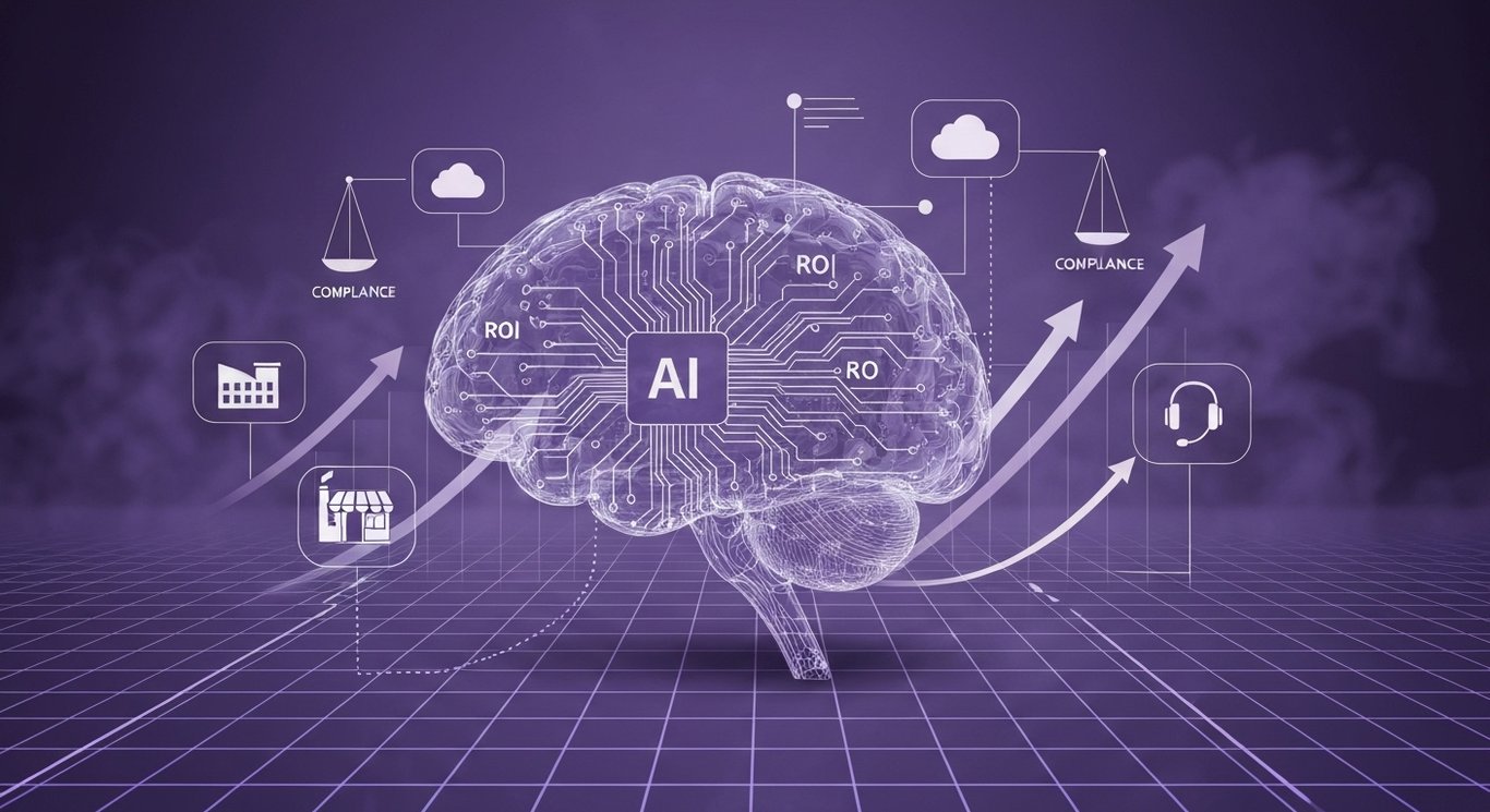 2025 AI adoption trends with cloud AI, regulation, ROI, and deployment strategy across manufacturing, services, and retail
