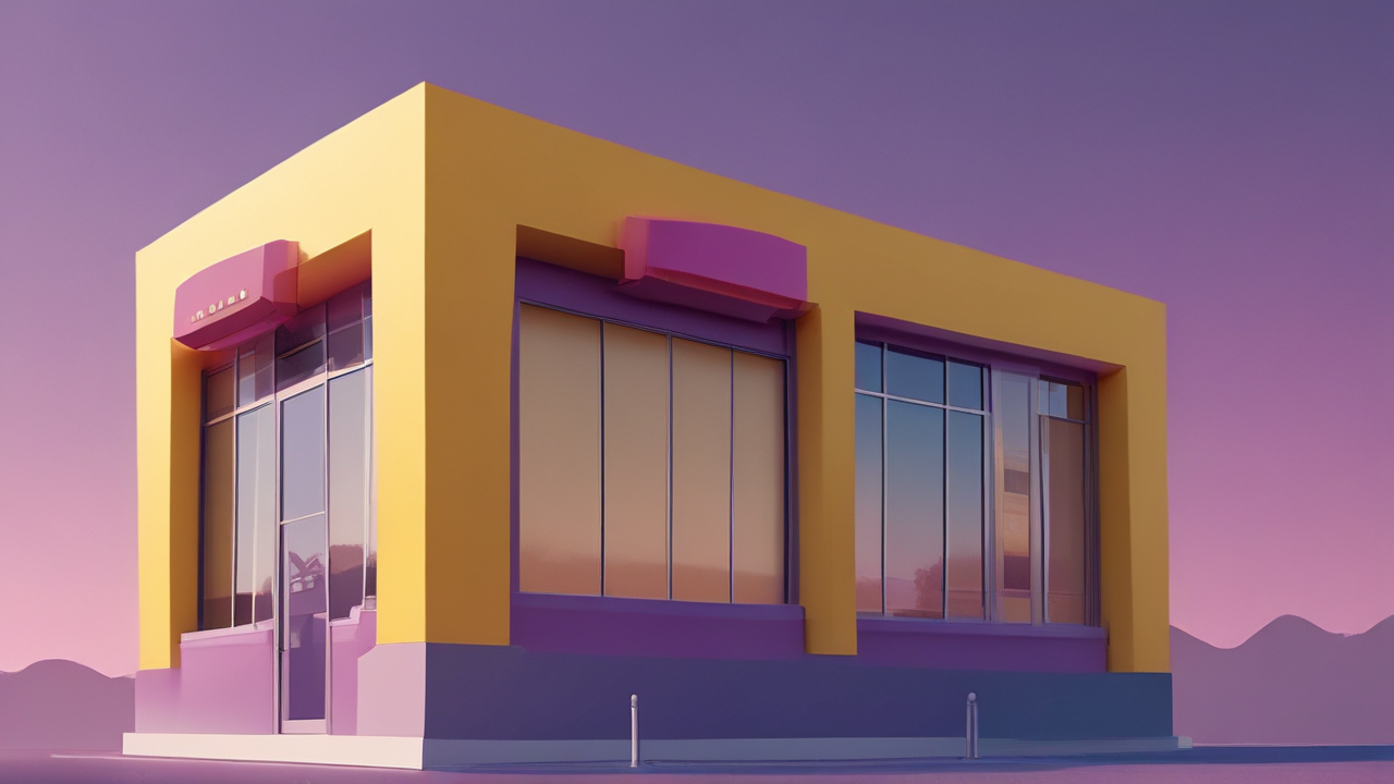 A professional illustration depicting McDonald's (MCD) stock performance and financial challenges amidst analyst downgrades and evolving fast-food industry trends, including the impact of weight-loss drugs on consumer behavior.