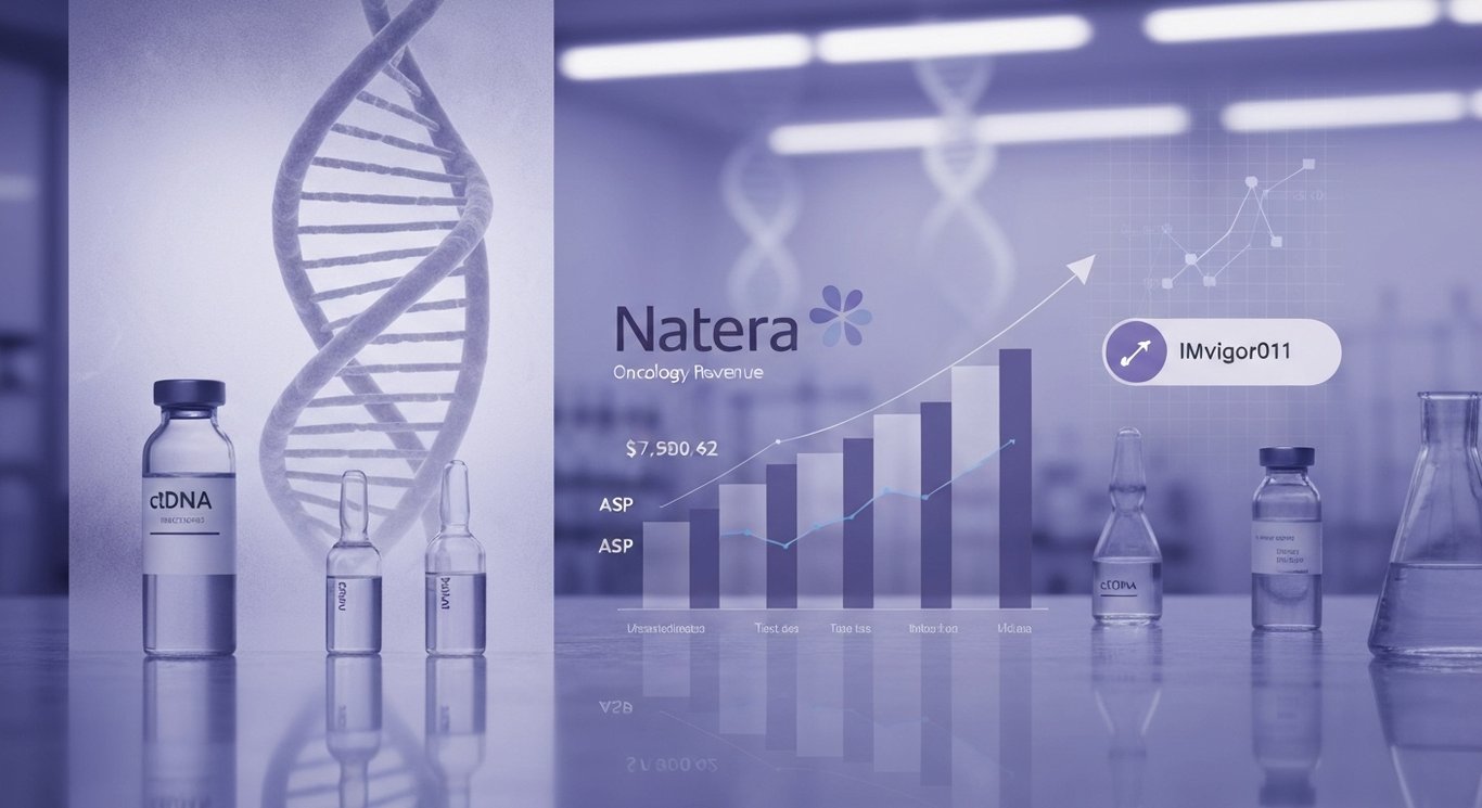 Natera oncology growth from Signatera IMvigor011 validation, Q2 2025 financials with ASP trends and revenue projections for |